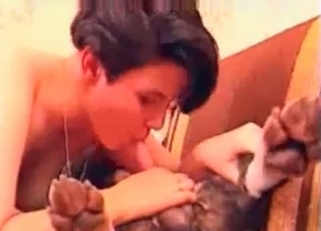 Sucking pet dick in my favorite pose