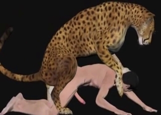 3D tiger fucked a sexy naked zoofil