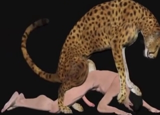 3D tiger fucked a sexy naked zoofil