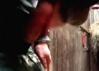 Cute cow licks his hard dick