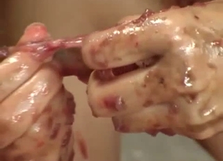 Asian slut zoofil eats a good fish