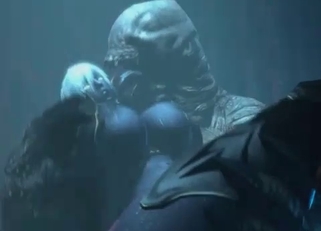 Brutal 3D beast impaled her wet snatch
