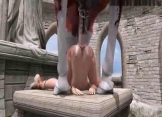 Sexy chick fucked hard by brutal stallion