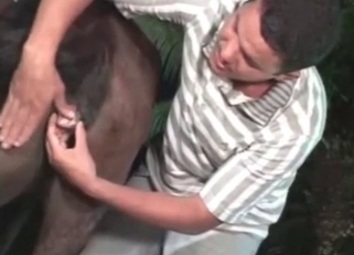 Fucking my lovely horse in doggy style pose