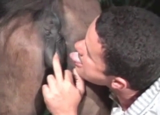 Fucking my lovely horse in doggy style pose