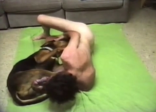 Jumping on doggy dick with passion