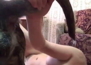 Playful doggy has a very massive dick