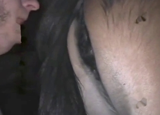 Nasty farmer pounds his lovely horse ass